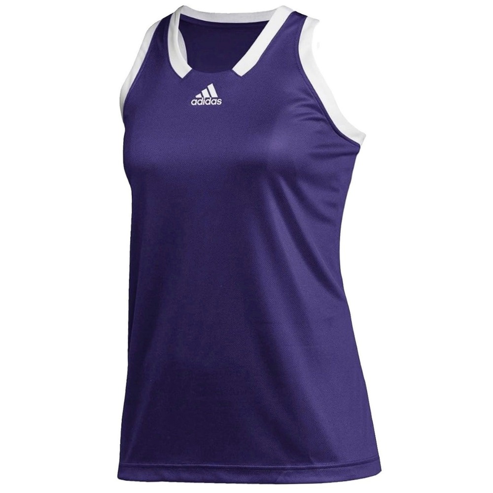 adidas Women's  Purple/white Icon Squad Basketball Jersey Practice Size XL New